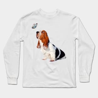 Butterfly Basset Long Sleeve T-Shirt